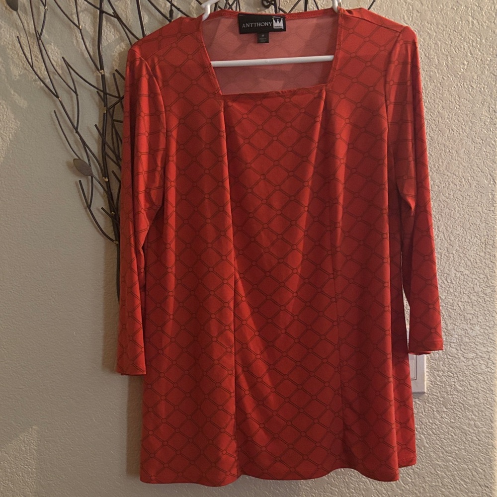 Anthony Richards Vibrant Red Geometric Dress
